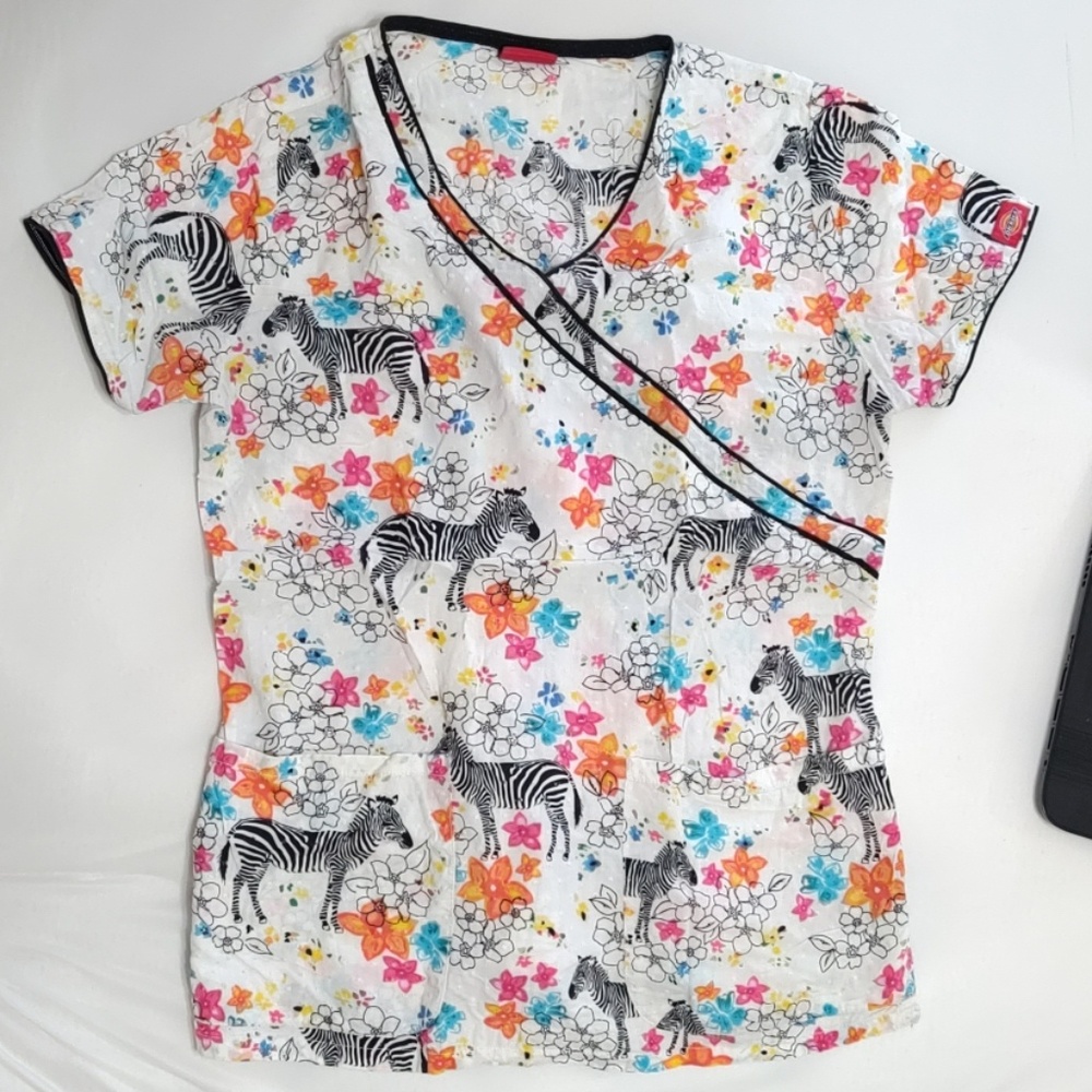 4 for $22  Dickies Zebra scrub top